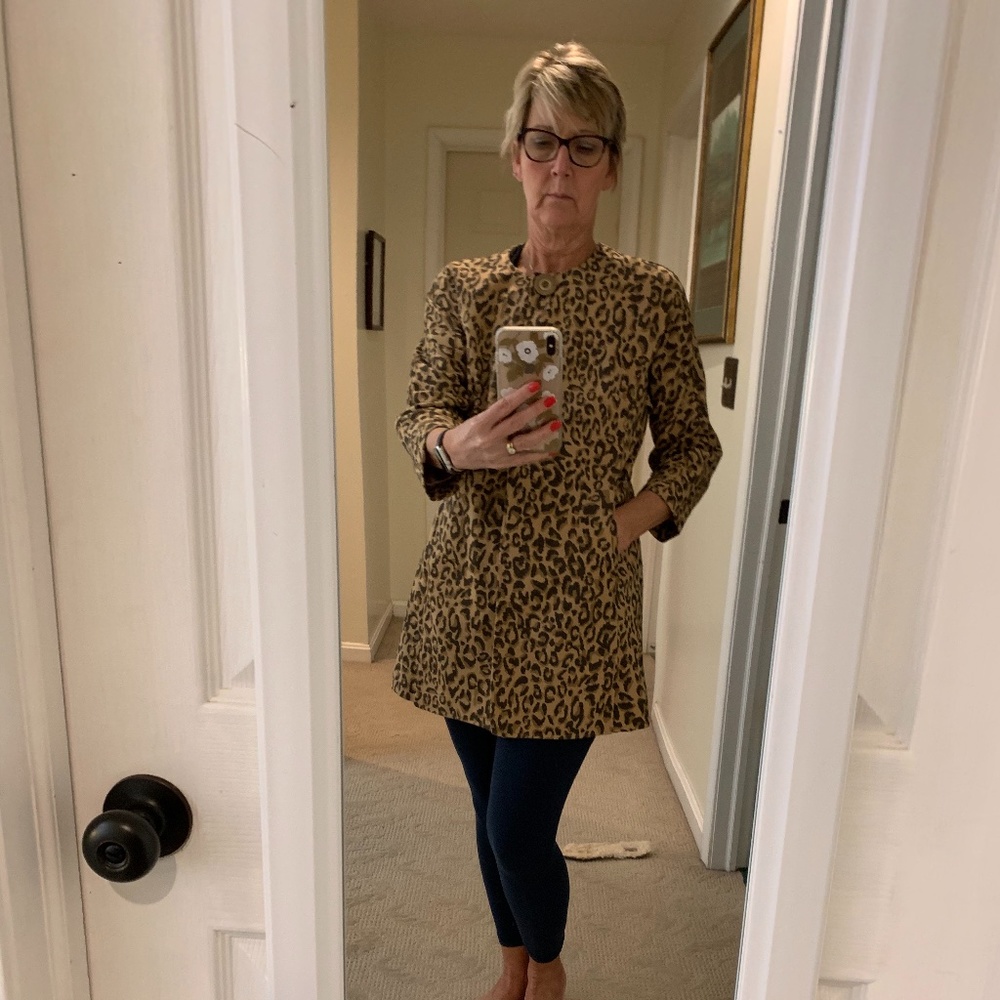 Cabi leopard swing coat